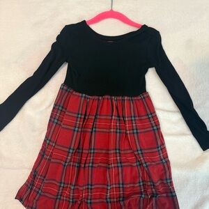 Little Sleepies Black and Red Plaid Kids Dress